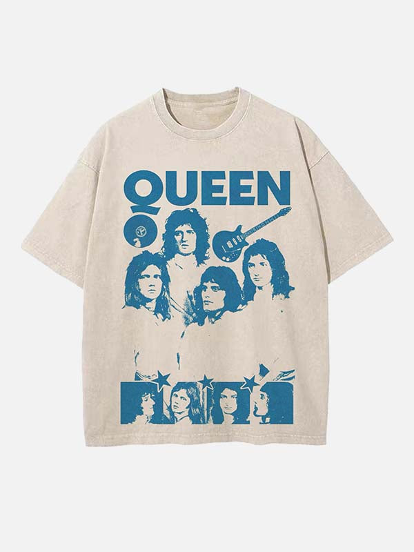 Queen Print Round Neck T-shirt