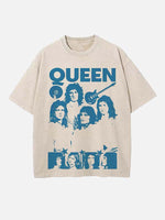 Queen Print Round Neck T-shirt
