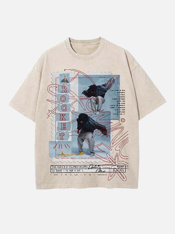 Dominic Fike Print Round Neck T-shirt