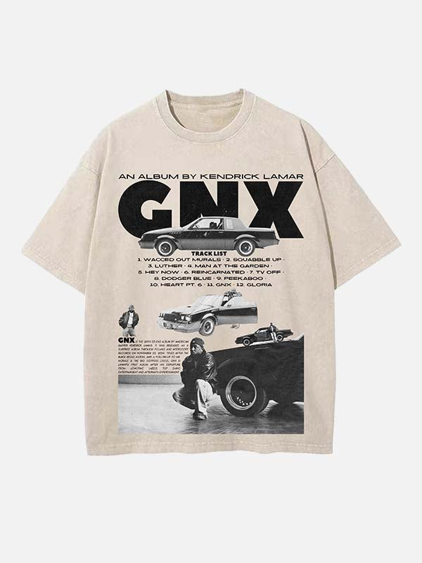 Kendrick Lamar Print Round Neck T-shirt