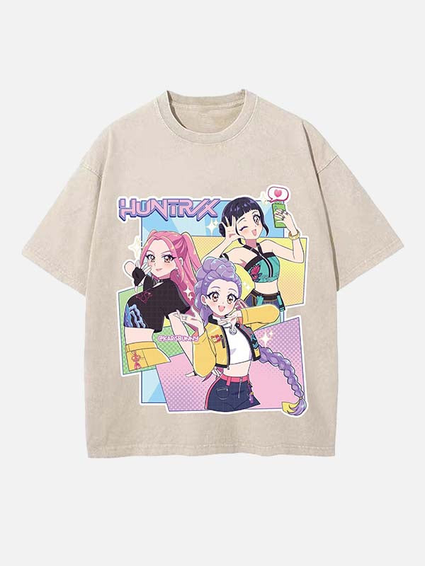 HUNTR/X Print Round Neck T-shirt