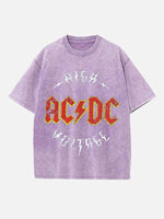 AC/DC Print Round Neck T-shirt