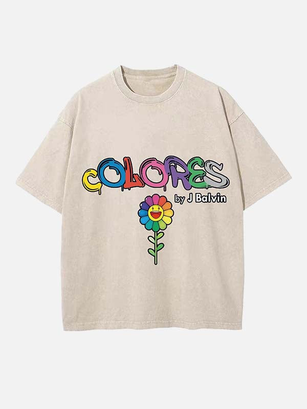 J Balvin Print Round Neck T-shirt