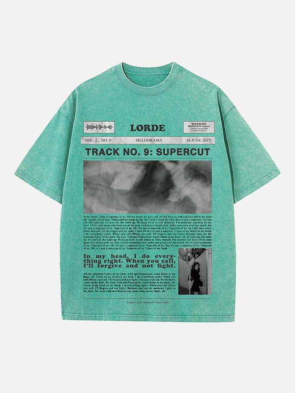 Lorde Print Round Neck T-shirt