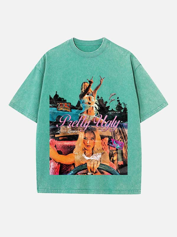 Zara Larsson Print Round Neck T-shirt