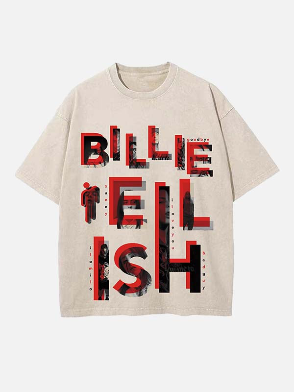 Billie Eilish Print Round Neck T-shirt
