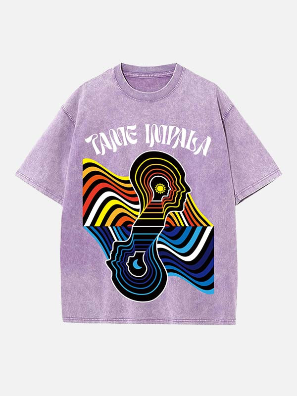 Tame Impala Print Round Neck T-shirt