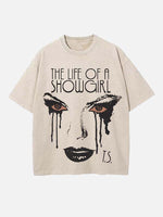 Taylor Swift Print Round Neck T-shirt
