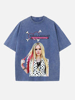 Avril Lavigne Print Round Neck T-shirt