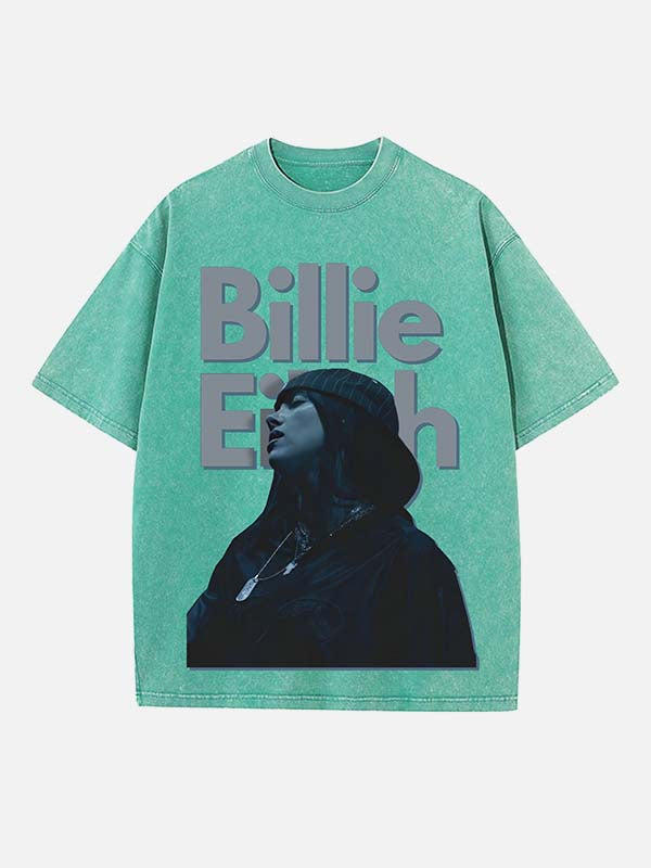 Billie Eilish Print Round Neck T-shirt