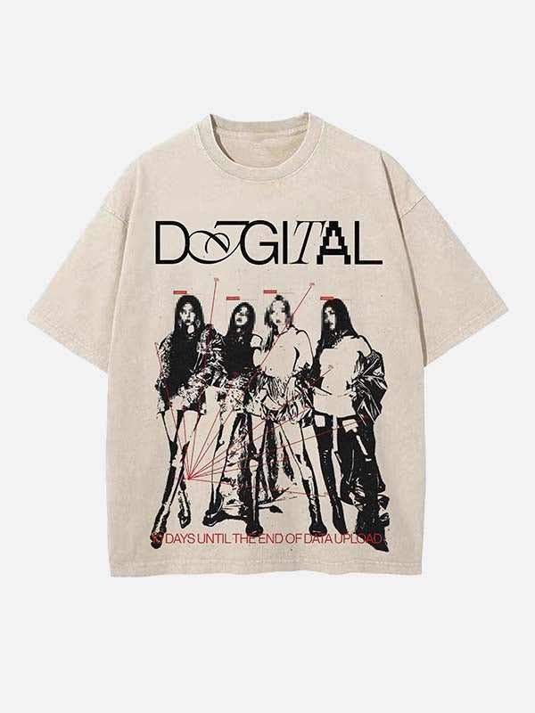 Aespa Print Round Neck T-shirt