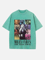 Miley Cyrus Print Round Neck T-shirt