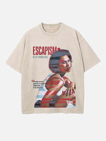 Raye Print Round Neck T-shirt