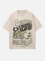 Creedence Clearwater Revival Print Round Neck T-shirt