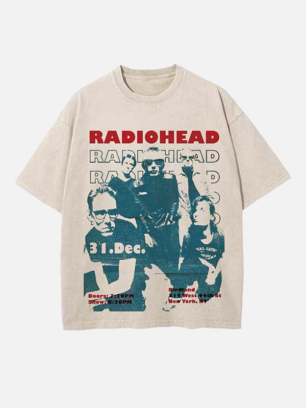 Radiohead Print Round Neck T-shirt