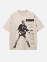 George Michael Wham! Print Round Neck T-shirt