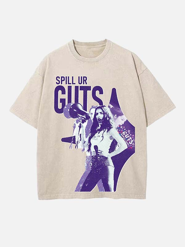 Olivia Rodrigo Print Round Neck T-shirt
