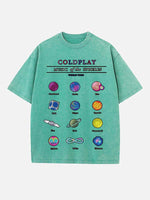 Coldplay Print Round Neck T-shirt