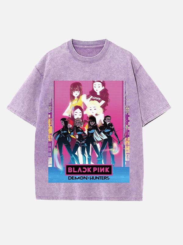 BLACKPINK Print Round Neck T-shirt
