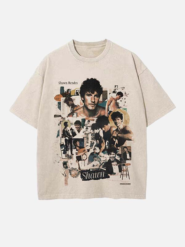 Shawn Mendes Print Round Neck T-shirt