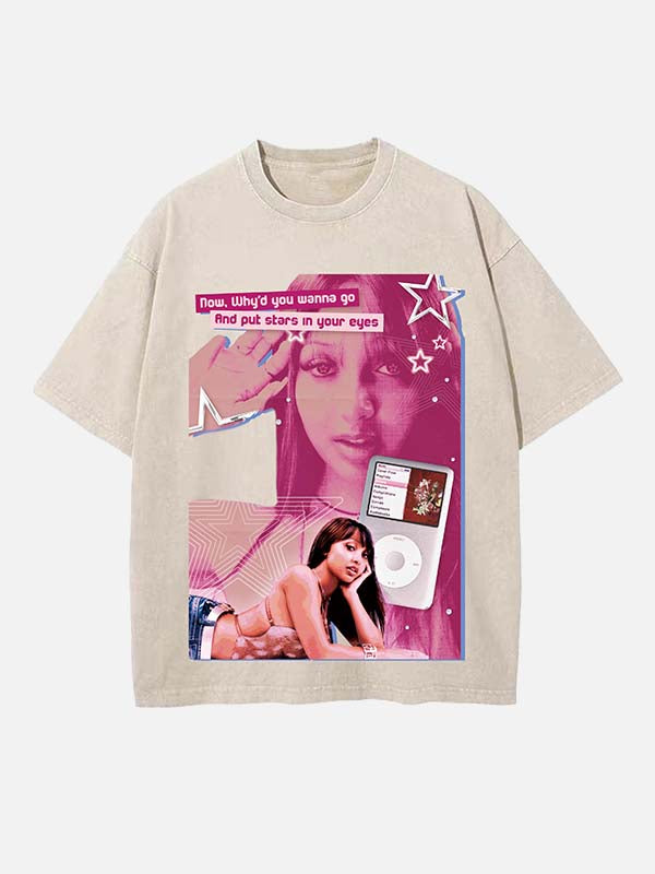 PinkPantheress Print Round Neck T-shirt