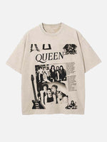 Queen Print Round Neck T-shirt