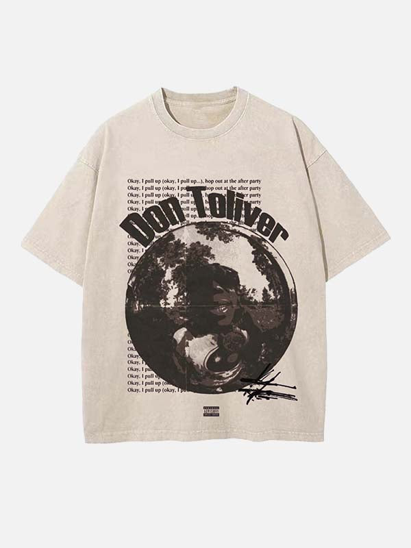 Don Toliver Print Round Neck T-shirt