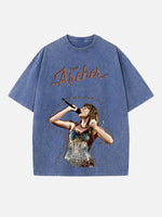 Taylor Swift Print Round Neck T-shirt
