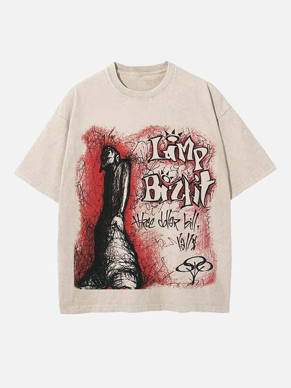 Limp Bizkit Print Round Neck T-shirt