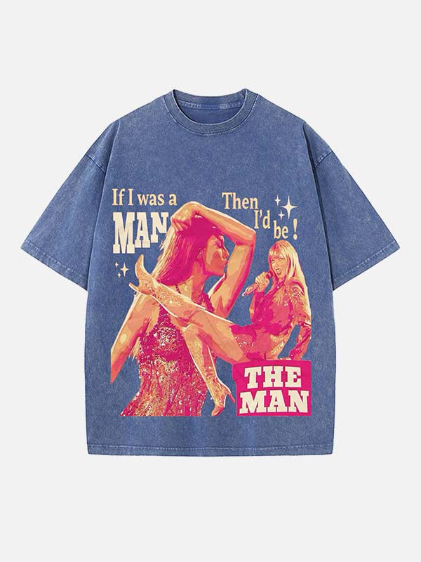 Taylor Swift Print Round Neck T-shirt