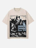 Oasis Print Round Neck T-shirt