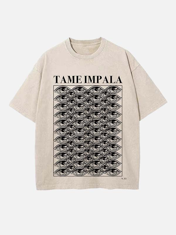 Tame Impala Print Round Neck T-shirt