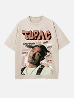 2Pac Print Round Neck T-shirt