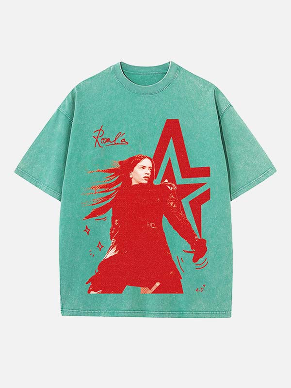 Rosalía Print Round Neck T-shirt