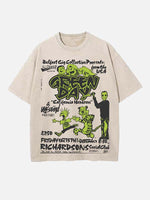 Green Day Print Round Neck T-shirt