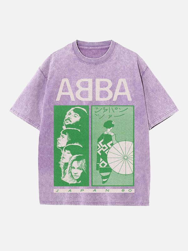 ABBA Print Round Neck T-shirt