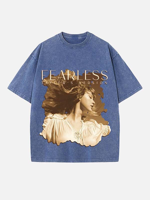 Taylor Swift Print Round Neck T-shirt