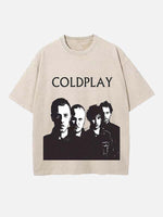 Coldplay Print Round Neck T-shirt