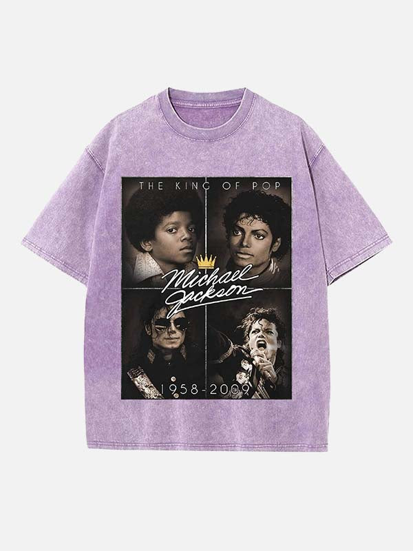 Michael Jackson Print Round Neck T-shirt