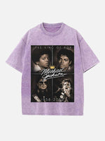 Michael Jackson Print Round Neck T-shirt