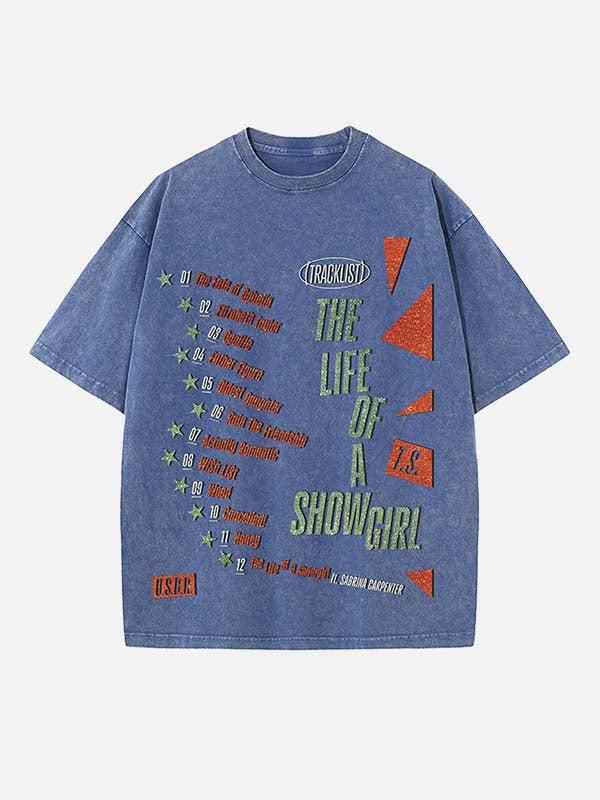 Taylor Swift Print Round Neck T-shirt