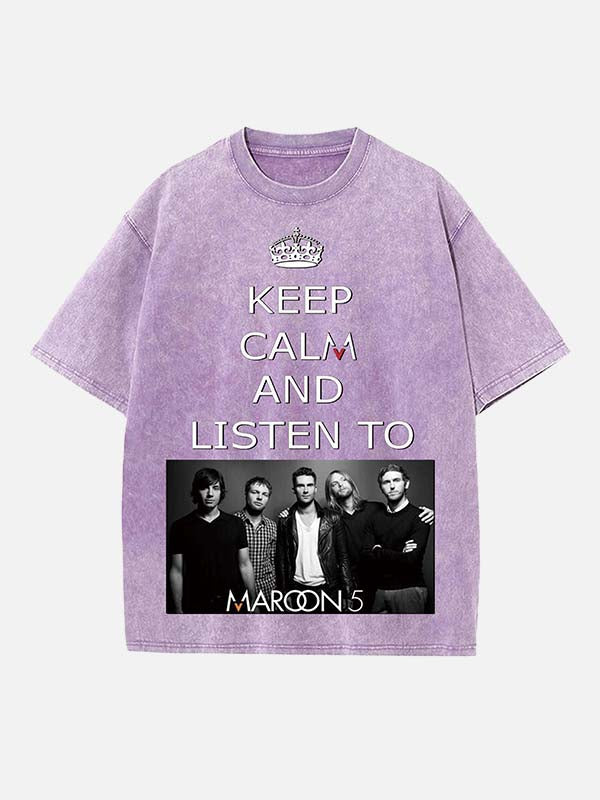Maroon 5 Print Round Neck T-shirt