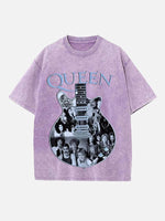 Queen Print Round Neck T-shirt