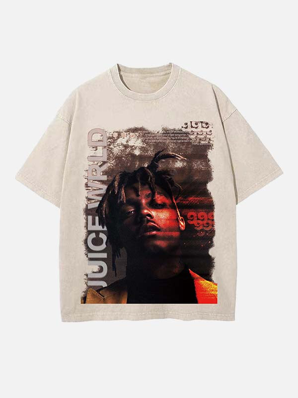 Juice WRLD Print Round Neck T-shirt