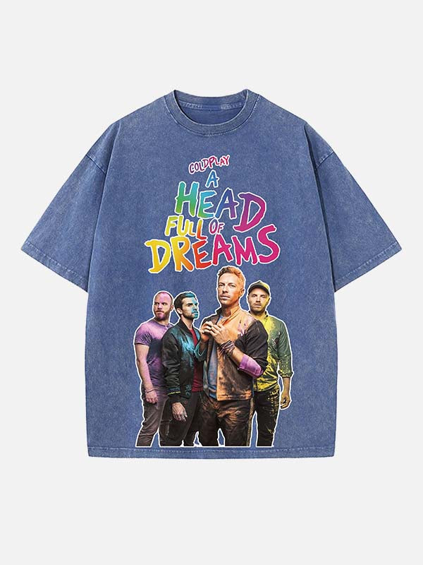 Coldplay Print Round Neck T-shirt