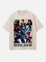 Michael Jackson Print Round Neck T-shirt