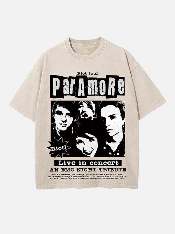 Paramore Print Round Neck T-shirt