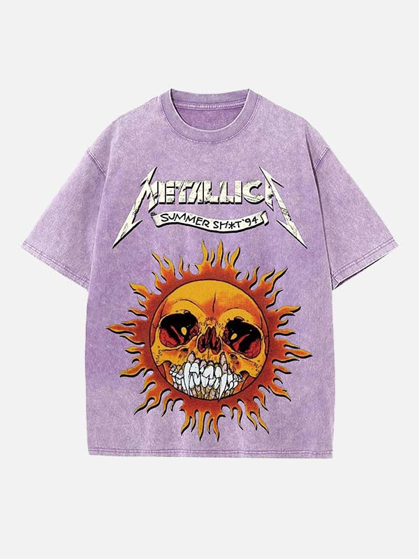 Metallica Print Round Neck T-shirt