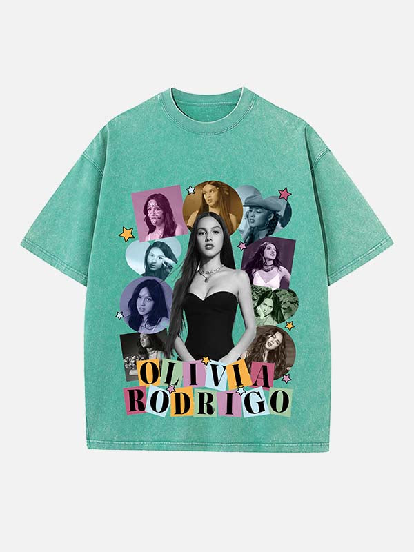 Olivia Rodrigo Print Round Neck T-shirt