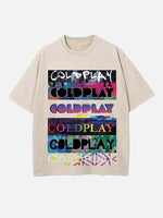 Coldplay Print Round Neck T-shirt
